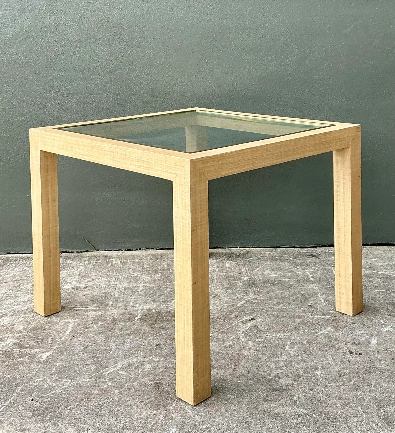 Vintage Wrapped Grasscloth Game Table — additional photo 7