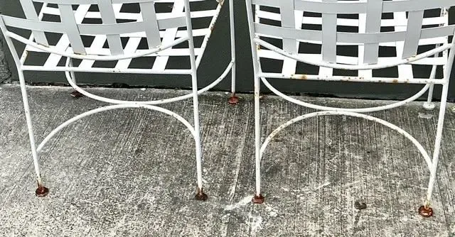 Vintage Wrought Iron Dining Chairs After Papperzini — additional photo 3