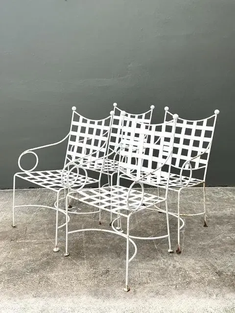 Vintage Wrought Iron Dining Chairs After Papperzini — additional photo 5
