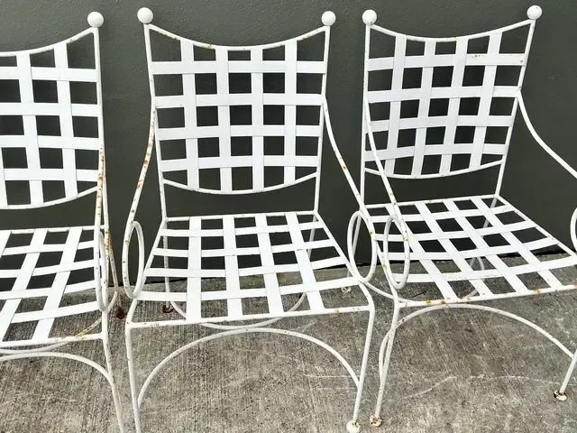 Vintage Wrought Iron Dining Chairs After Papperzini — additional photo 7
