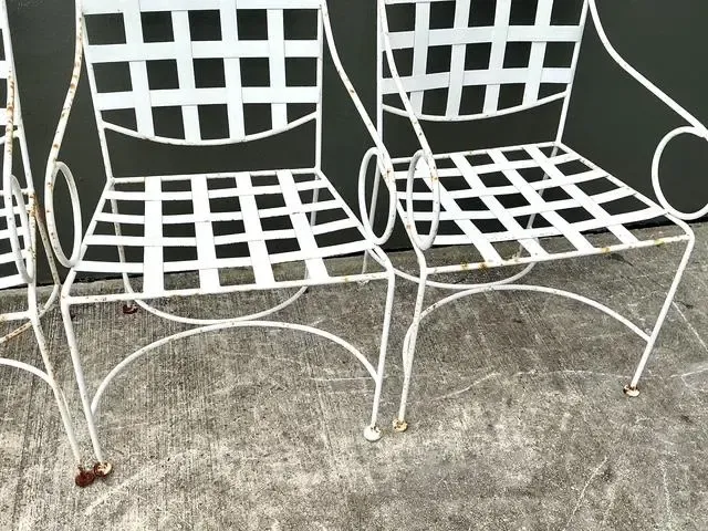 Vintage Wrought Iron Dining Chairs After Papperzini — additional photo 8
