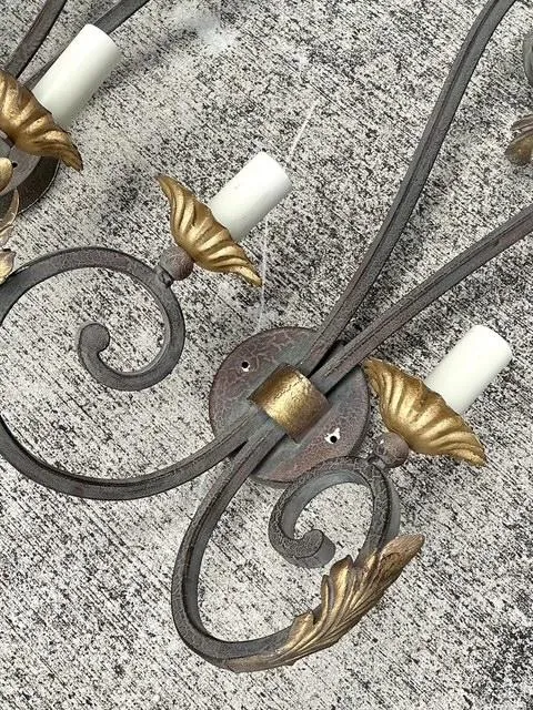 Vintage Wrought Iron Light Sconce - A Pair — additional photo 3