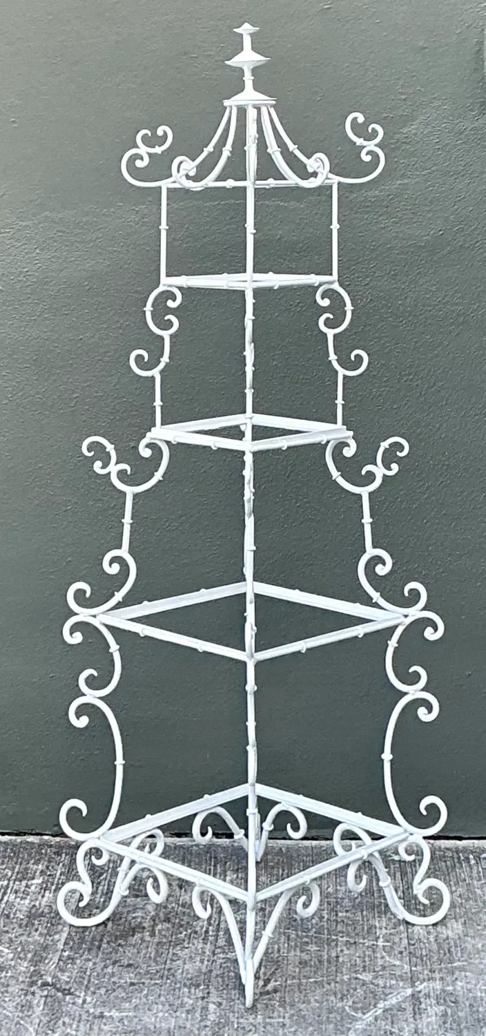 Vintage Wrought Iron Pagoda Etagere — additional photo 2