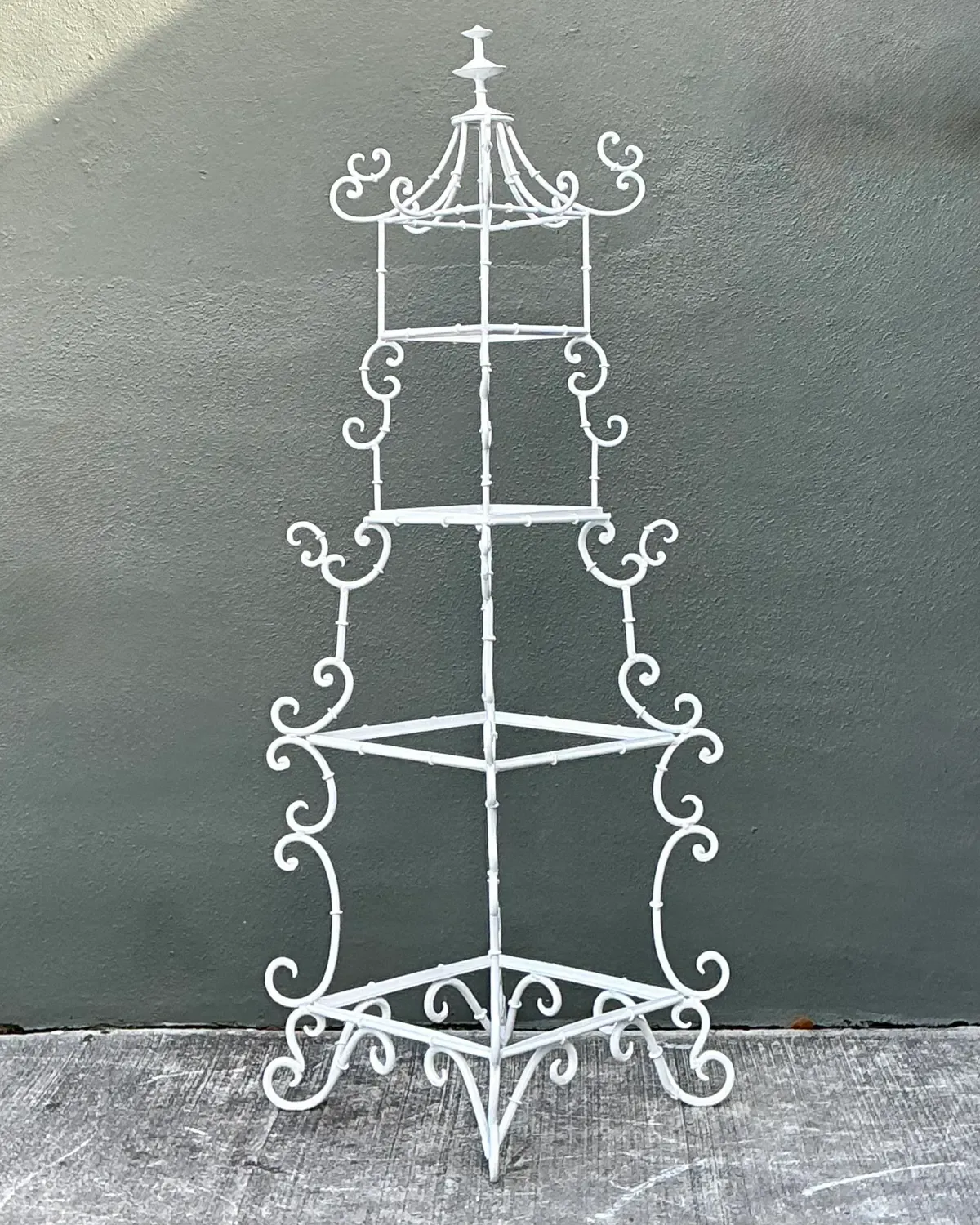 Vintage Wrought Iron Pagoda Etagere — additional photo 3