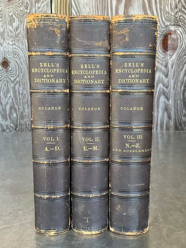 Vintage Zell's Encyclopedia Dictionary Volumes 1-3 — additional photo 1