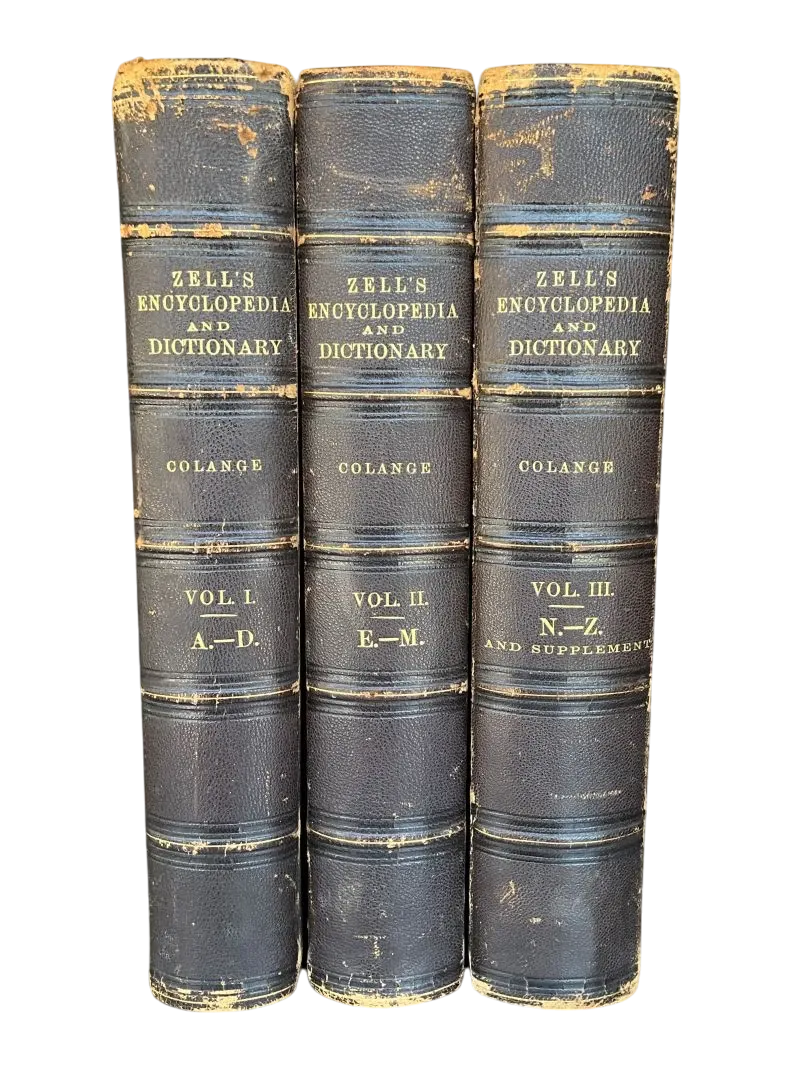 Vintage Zell's Encyclopedia Dictionary Volumes 1-3  — additional photo 2