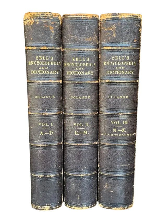 Vintage Zell's Encyclopedia Dictionary Volumes 1-3 — additional photo 2
