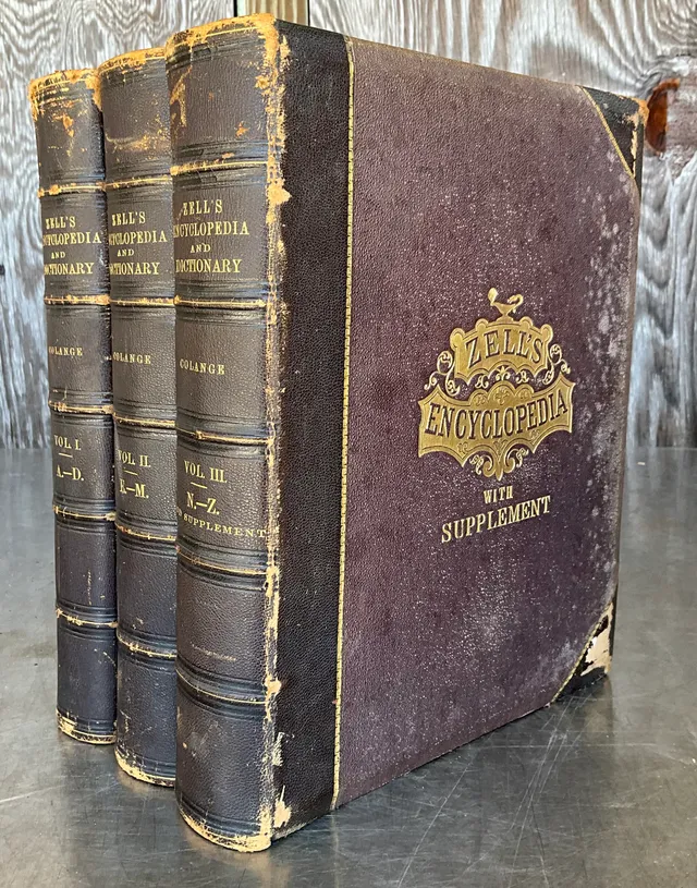 Vintage Zell's Encyclopedia Dictionary Volumes 1-3 — additional photo 3