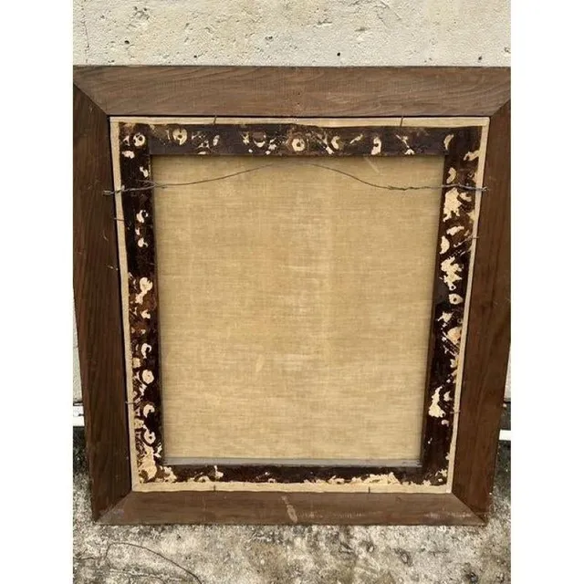 Vintage Boho Original Oil Portrait on Canvas - Canvas, 31.25W x 36.5H — additional photo 4